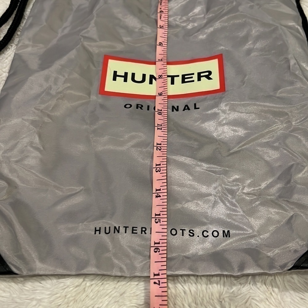 Hunter Boots Gray Drawstring Bag Backpack - image 3